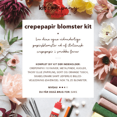 Crepepapir Blomster Kit