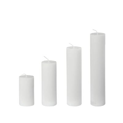 Hvid Bloklys, Ø5 Cm