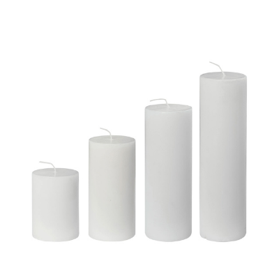 Hvid Bloklys, Ø7 Cm